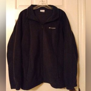 Columbia dark grey fleece zip jacket. 1X. NWOT.